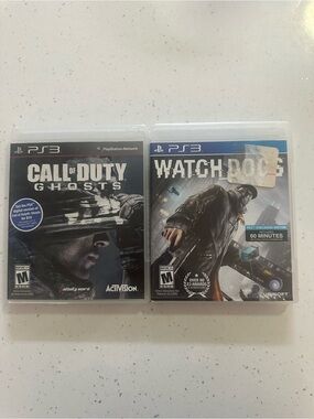PlayStation 3 Call of Duty: Ghosts & Watch Dogs (Black) - Dual Game Set